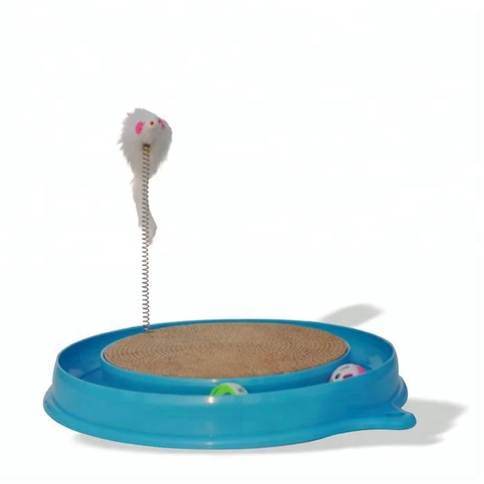 Turbo Scratch Toy Interactive Plastic Cardboard Cat Scratcher Turbines With Ball Buy Cat