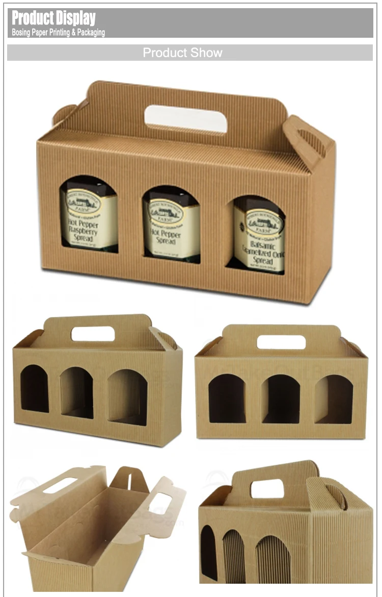 Personalizzato Marrone Carta Kraft Ondulato Barattolo Di Marmellata Di Vettore Bottiglia Di Gable Scatole Regalo Con Finestra Buy Vaso Di Regalo Scatole Barattolo Di Marmellata Di Scatole Regalo Barattolo Di Marmellata Di Scatole