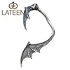 Lateen S925 silver creative bat wing ear clip cuff wrap anti-allergic earrings