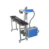 Fiber Laser Date Time Serial Number Marking By Laser Marking Machine With Automatic Conveyor Belt