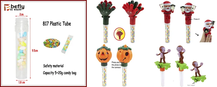 clear plastic candy tube