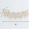 Macrame Banner Wall Hanging Home Decor, 7" W x 35" L, 5" flags