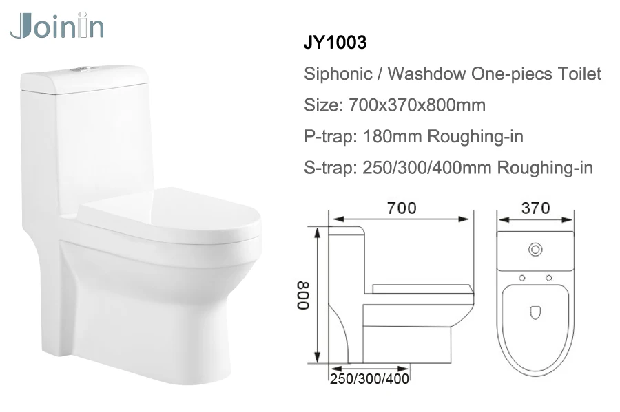 JOININ chaozhou Sanitary Ware Bathroom Ceramic one Piece Wc Toilet JY1003