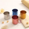 Pure titanium change color mug gold mug custom camping mug