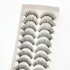 China vendor crisscross style handmade glue lashes 10 pairs per package 3d vegan silk eyelashes with own brand