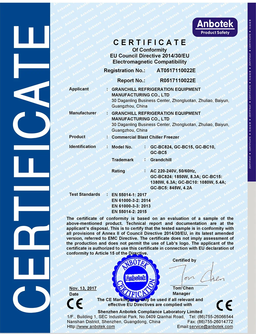 CE Certificate