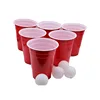 18oz 16oz 510ml wholesale American plastic cup solo red ps custom logo beerpong printed beer pong set disposable plastic cups