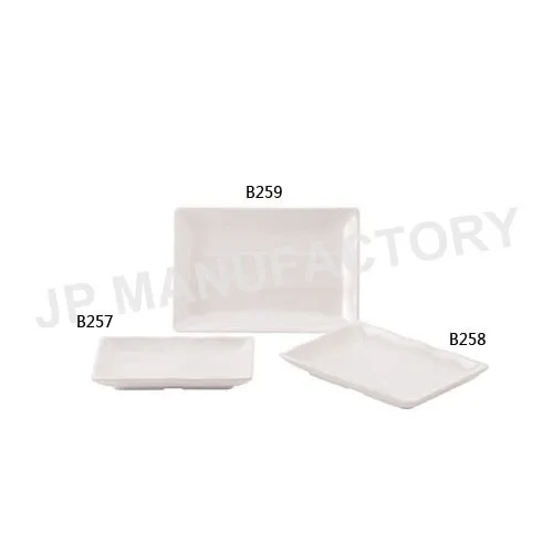 Lfgb Passed Blank Melamine Plate Melamine Plastic Plates White