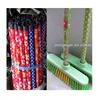 Hot selling flower design pvc coated wooden mop handle,broom pole,brush stick with Italian thread
