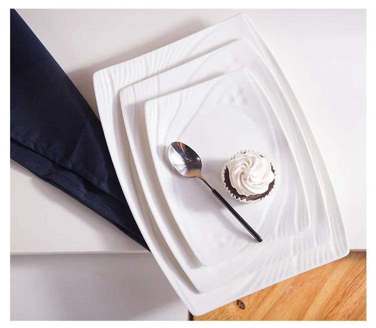 Shenzhen Tableware Restaurant Porcelain Rectangle Dinner Plate