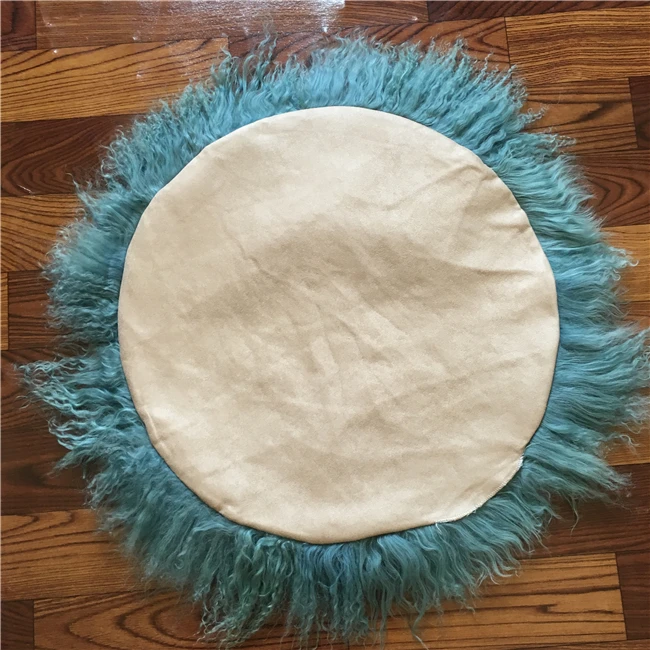 40x40 centímetros azul Marinho Tibetano cordeiro fur pillow