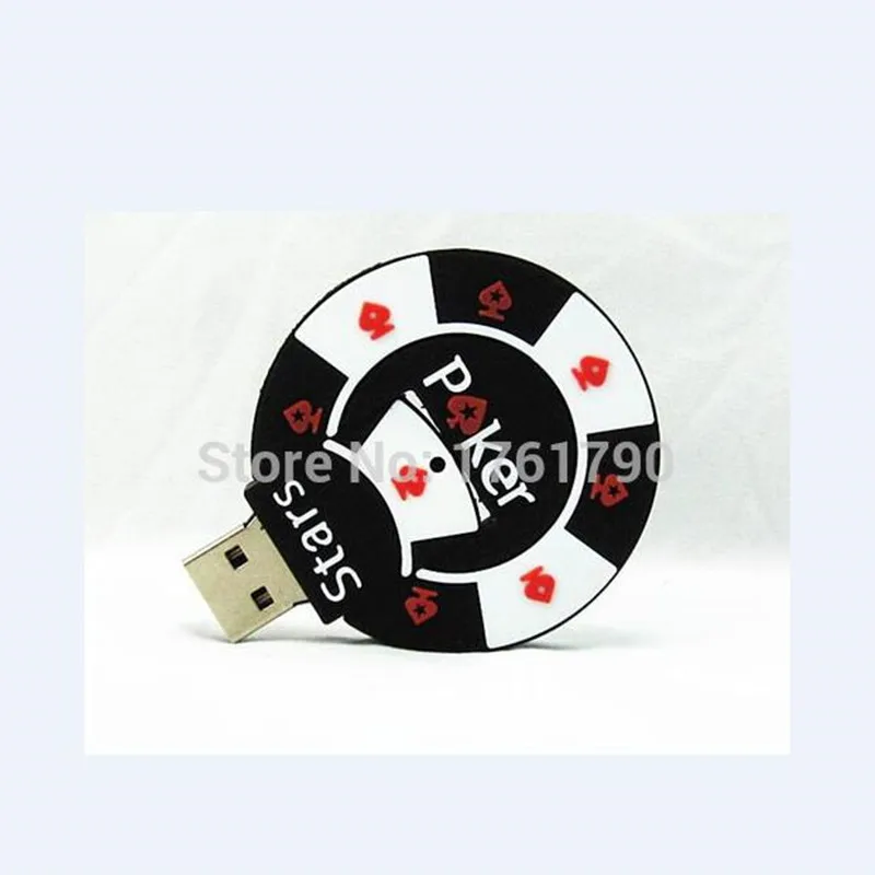 New Style Poker Stars USB Flash Drives External Memory Storage Pendrives 32GB 16GB 8GB 4GB pen