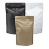 Fda Food Grade Packaging Practical Reusable Vented Zip Lock Coffee Packaging Bags With One-way Valve