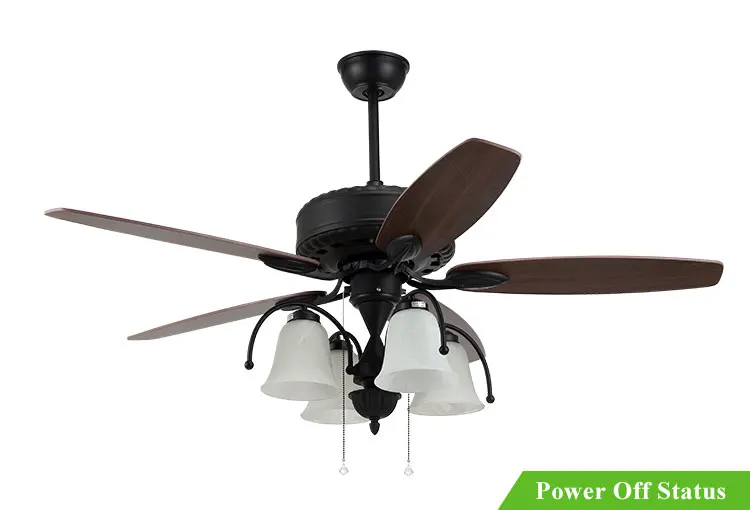 Cost-effective 56inch light ceiling fan modern wood blade ceiling fan with light