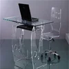 clear acrylic computer desk, plexiglass table