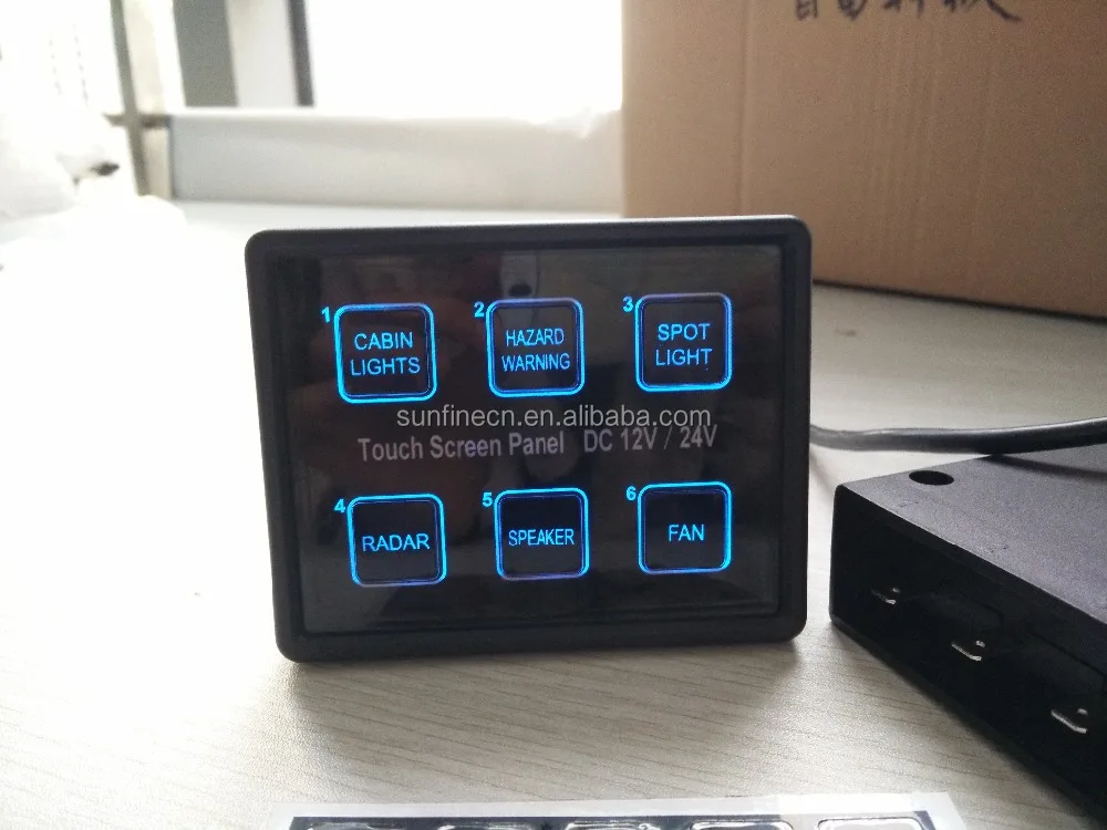 Hot!!! Switch Panel For Car / Boat,12/24v New Type Car/ Boat Touch