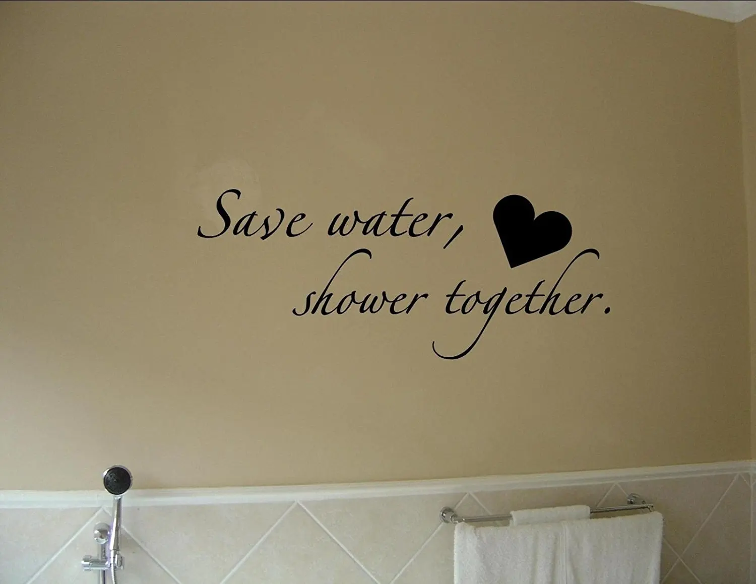 Wall together. Save Water Shower together.