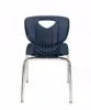 Chinese PP back chair stackable plastic student chair plating leg chair classroom use