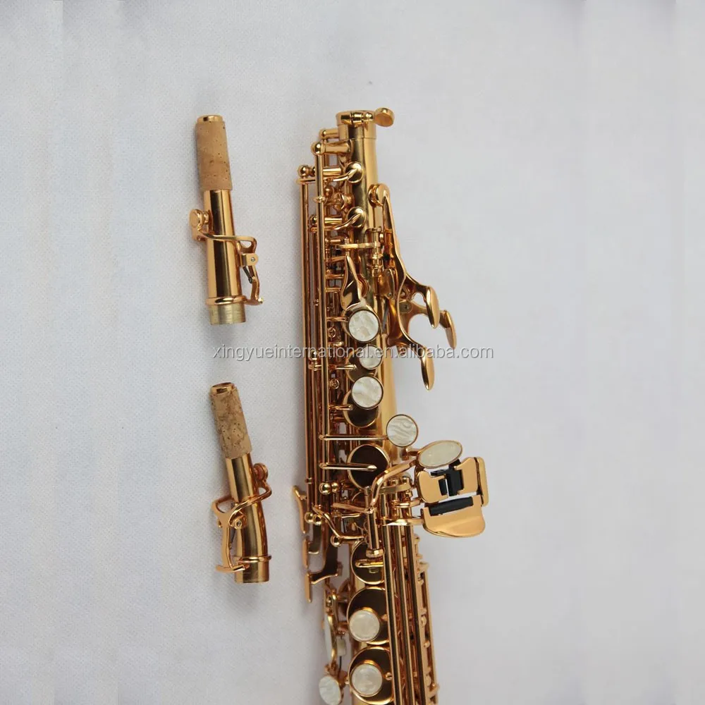 Gold Lacquer Straight Soprano Saxophone Cheap Brass Saxophone Buy
