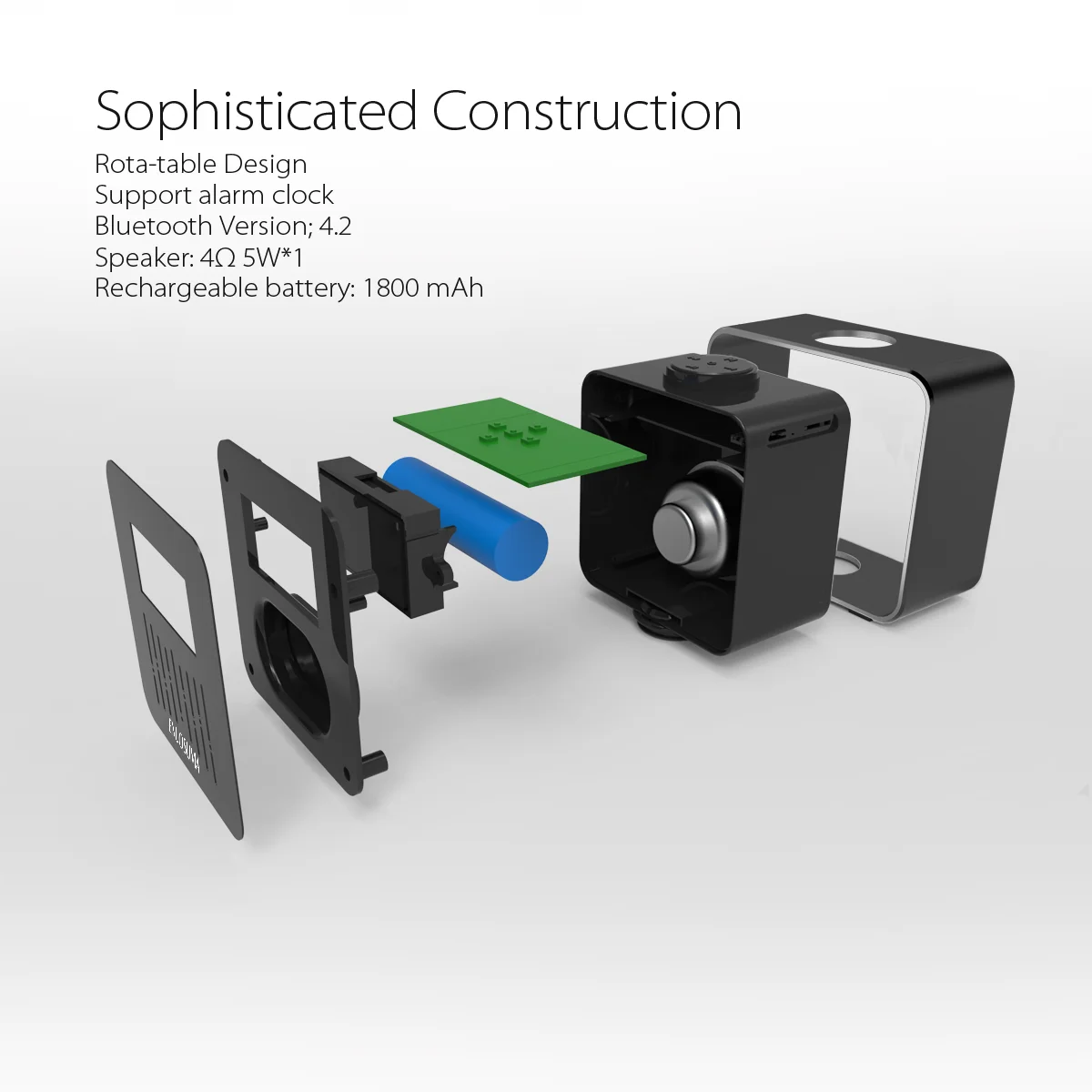 High Quality Bluetooth Wireless Alarm Clock Portable Speaker - Buy