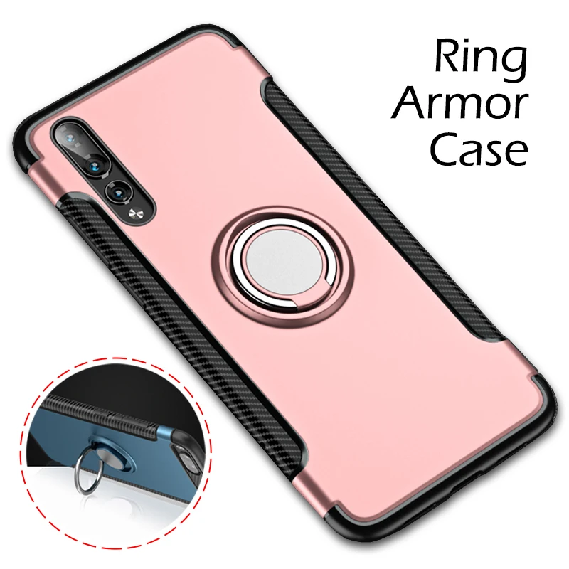 TPU PC Hybrid Armor Case for Huawei Nova 3i Cool Fashion Ring Armor Kickstand Shell