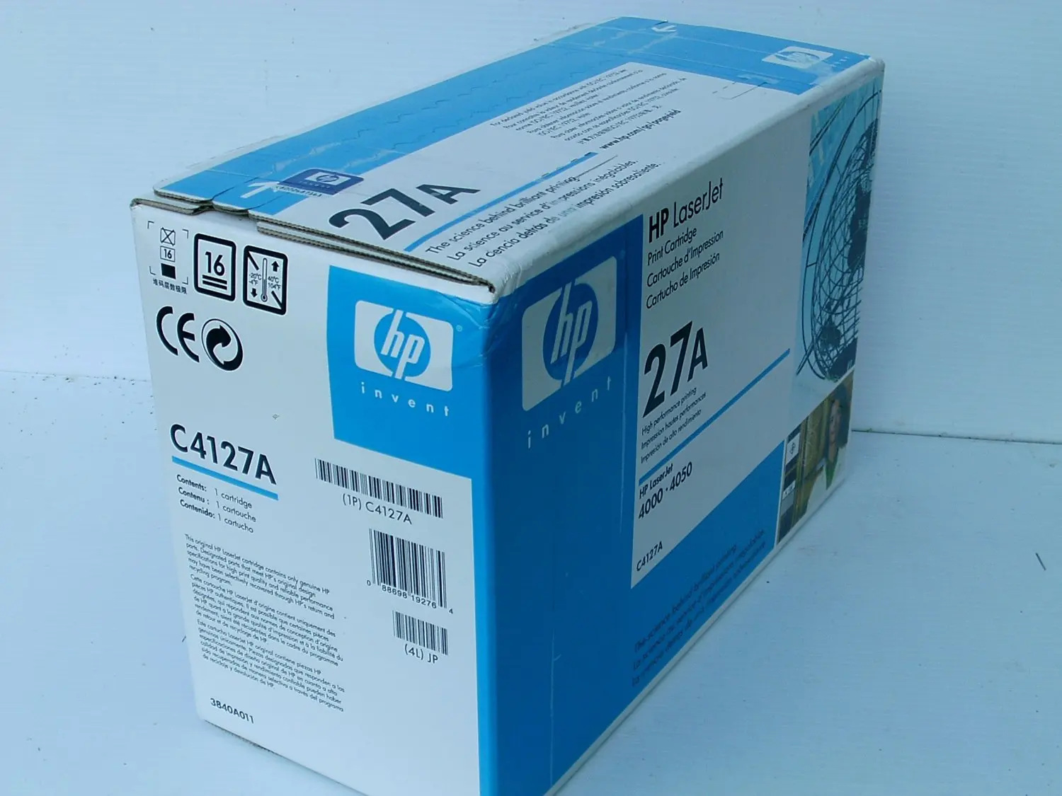 Hewlett Packard HP 27A LaserJet 4000, 4050 Series Ultraprecise Print Cartridge (6,000 Yield) , Part Number C4127A