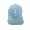 Custom Baseball Cap With Real Leather Strap Back Distressed Dad Hat Cap