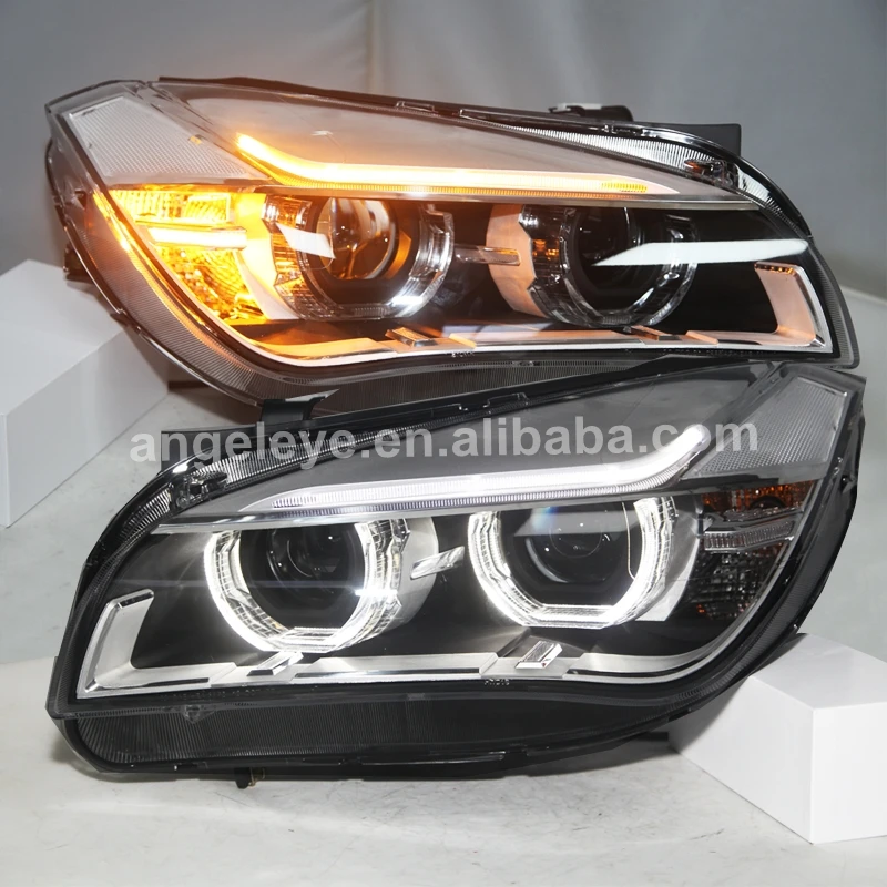 For BMW X1 E84 LED Strip Angel Eyes Head Light 2009-2014 year LF