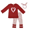 Charming girl's ruffle lace bottom children clothes boutique outfit