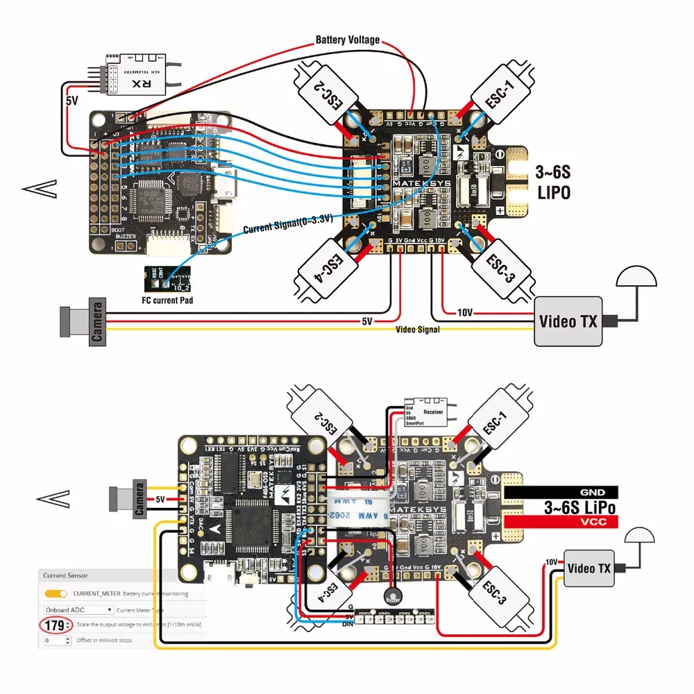 Qa065 Matek Fchub-6s Hub Power Distribution Board 5v & 10v Bec Built-in ...