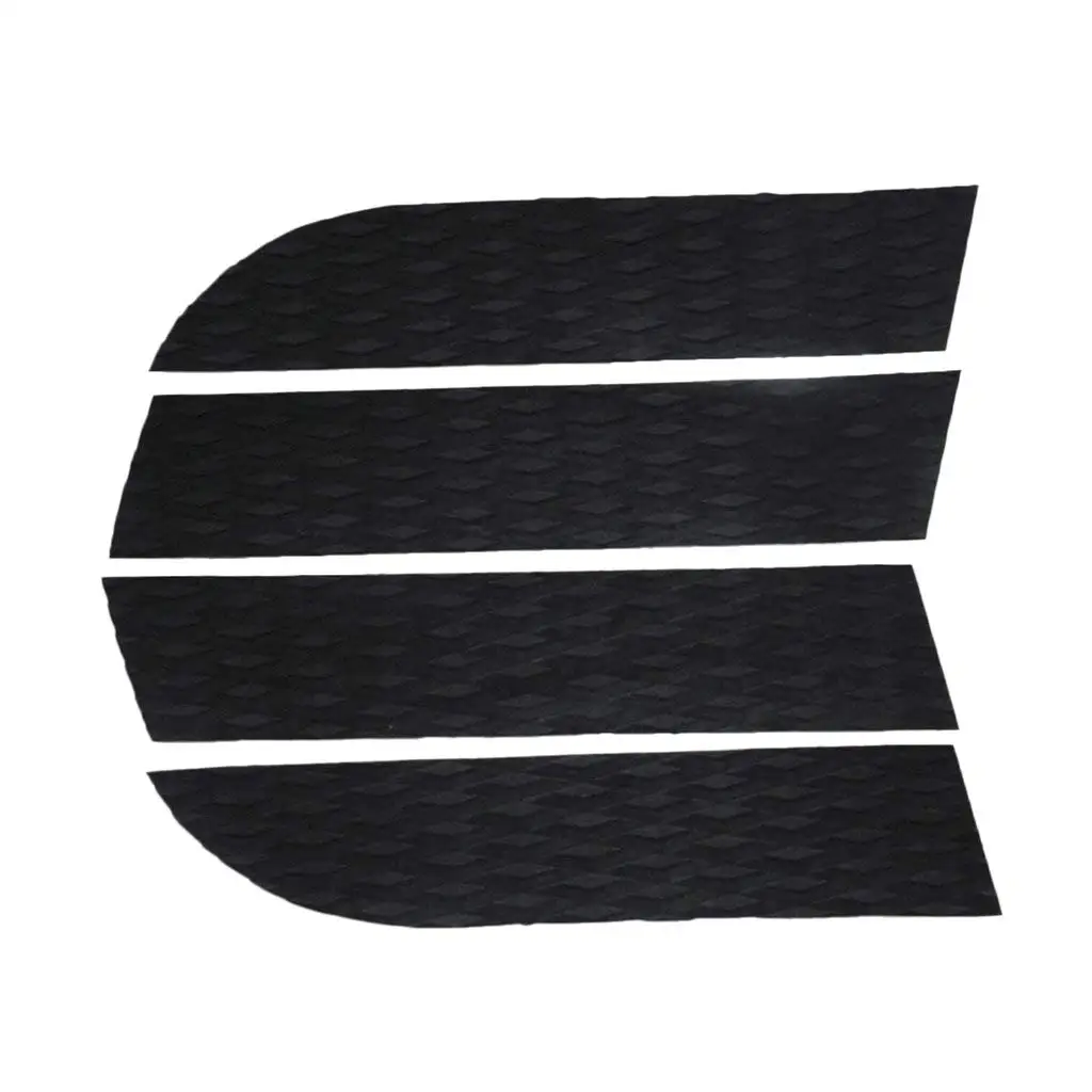 MonkeyJack 4 Pieces Diamond Grooved Non-slip Adhesive EVA Dog Traction Pad Customizable Deck Grip Mat Trim Sheet for Nose of your SUP Surf Stand Up Paddleboard