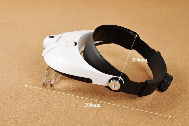 Mg81001-g 1.0x,1.5x,2.0x,2.5x,3.5x Five Lens Led Headband Magnifier ...