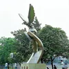 Stainless steel eagle sculpture for outdoor decoration for sale