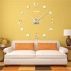 Preciser Kids Room Metal Clock Face Plastic Arabic Numbers Acrylic DIY Wall Clock For Gift