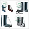 Thickness of sliding window glass thermo windows tempered aluminum arch