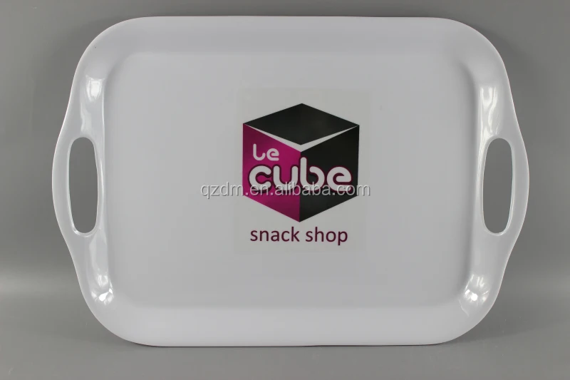 14-16-18 inch Melamine tray Plastic tray with handle
