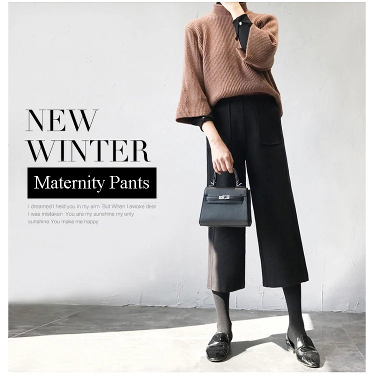 2019 New Arrival Comfortable Fit Winter Hairy Maternity Work Pants.jpg