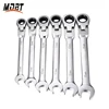 8-18mm Flexible Pivoting Head Ratchet Combination Spanner Wrench For Home Metric Tools