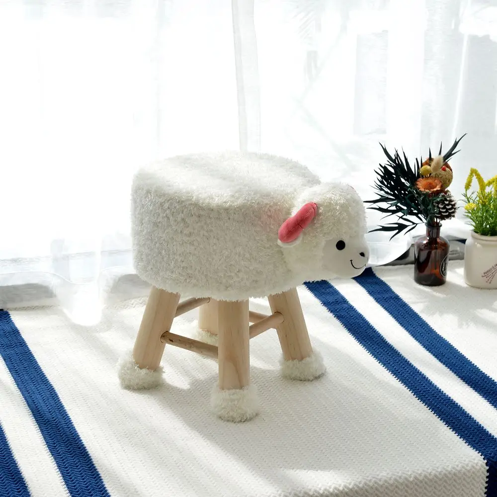Personalized Wooden Stool Lovely Decoration Animal Shape Wooden