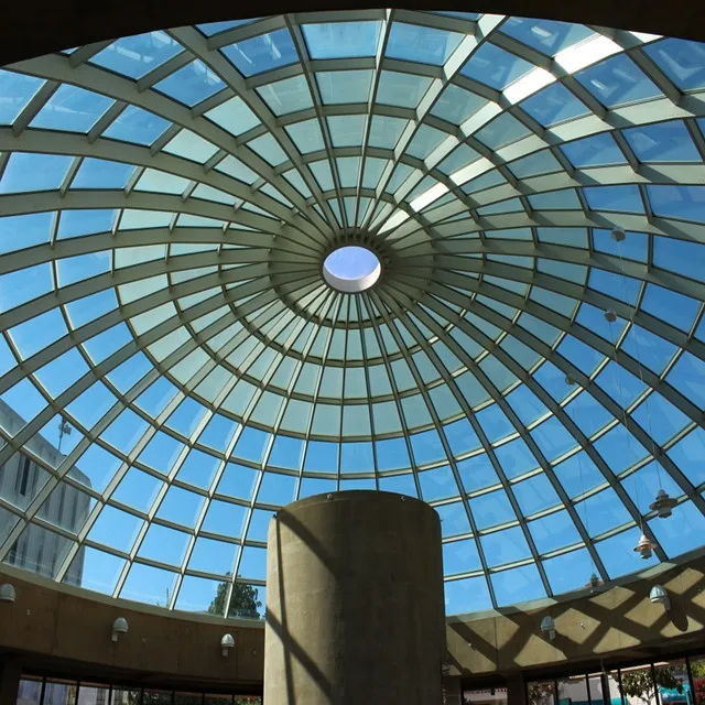 ready to fit steel structure glass dome