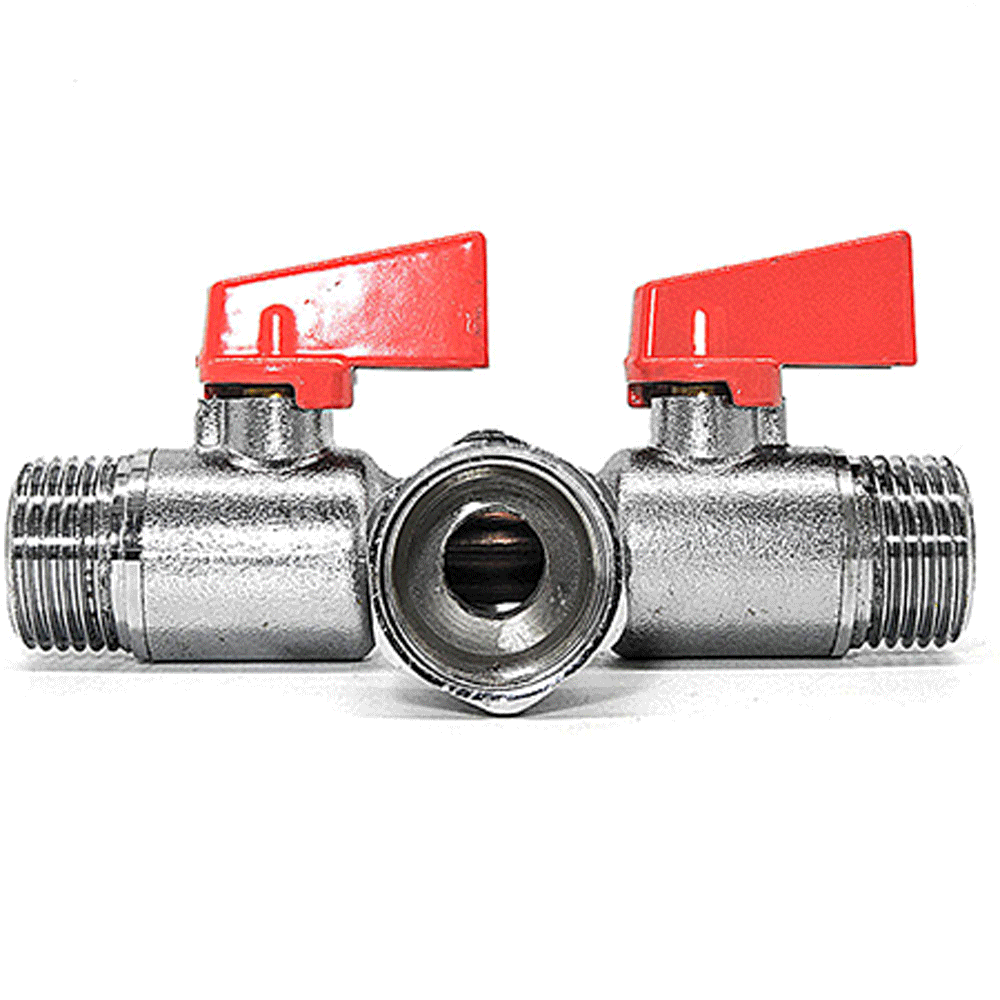 三通男母螺纹迷你球阀供家庭使用