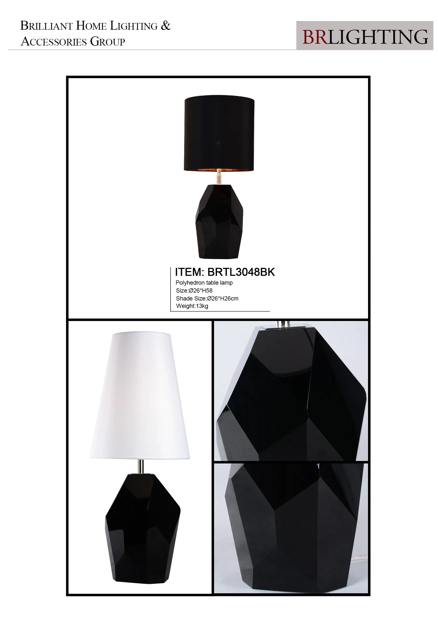 Polyhedron Crystal Table Lamps