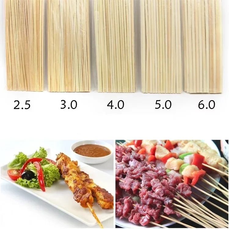 150 x 10/" Biodegradable Bamboo BBQ Skewers Wood Shish Kebab Grill Sticks Fork