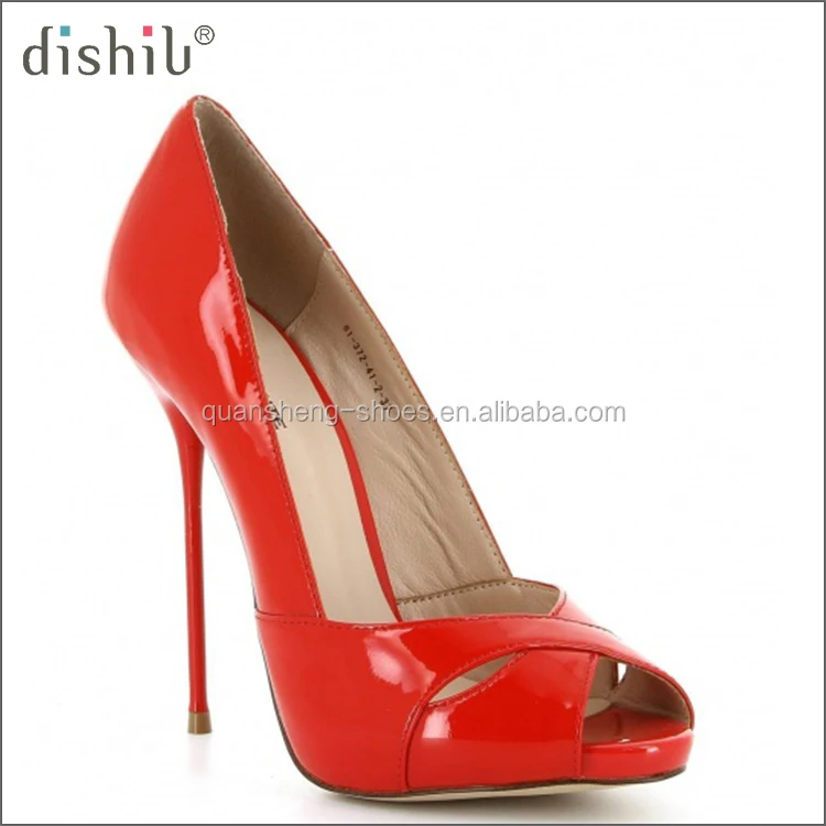 2016 new italy style party wear shoes sexy luxurious stiletto high heel red patent leather ladies sandal shoes