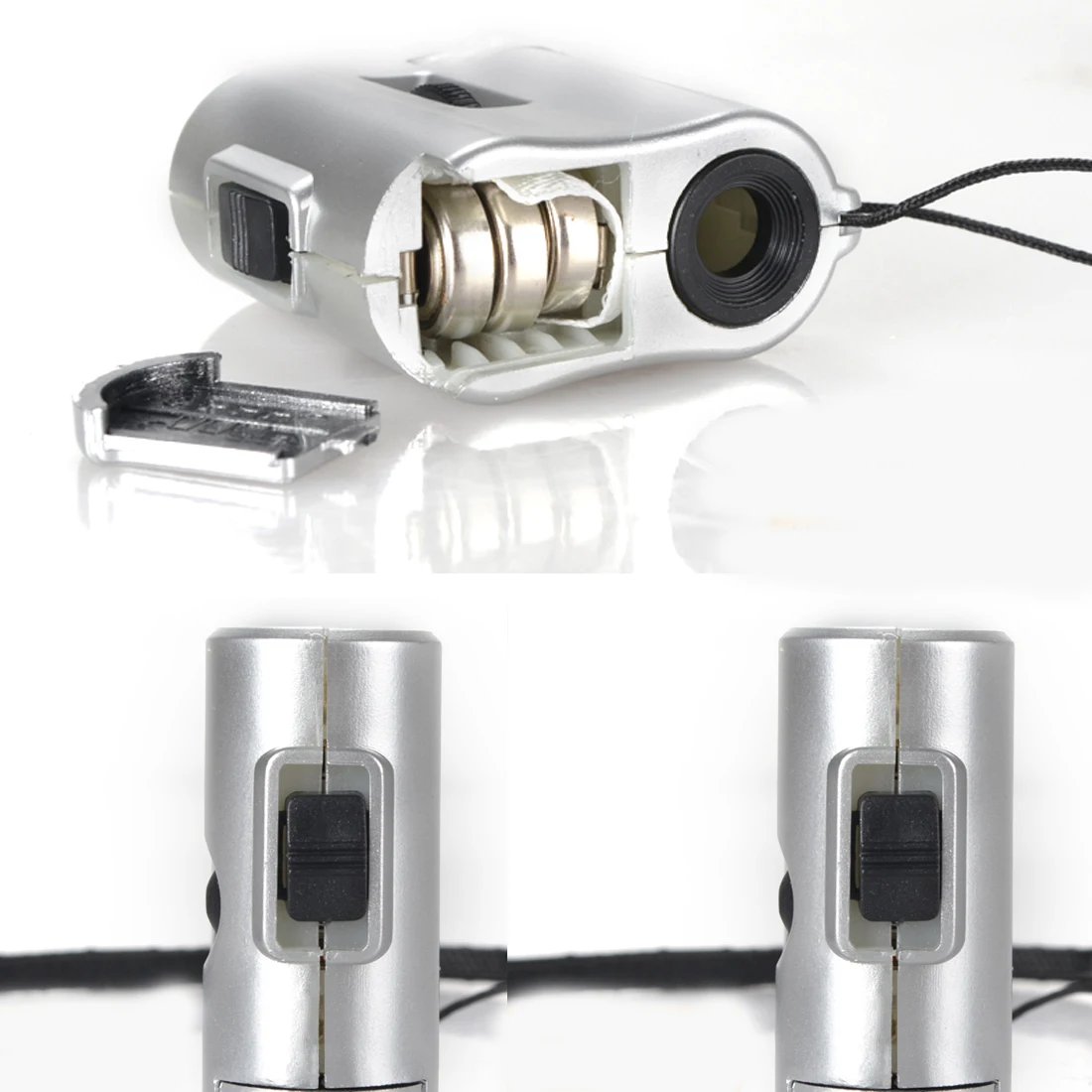 Microscopio In Vetro Per Gioielli A LED Lente D'ingrandimento Con Ingrandimento 60X Lenti D'ingrandimento Mini Luce UV Tascabile Per Ispezione Timbro Diamantato Ecc