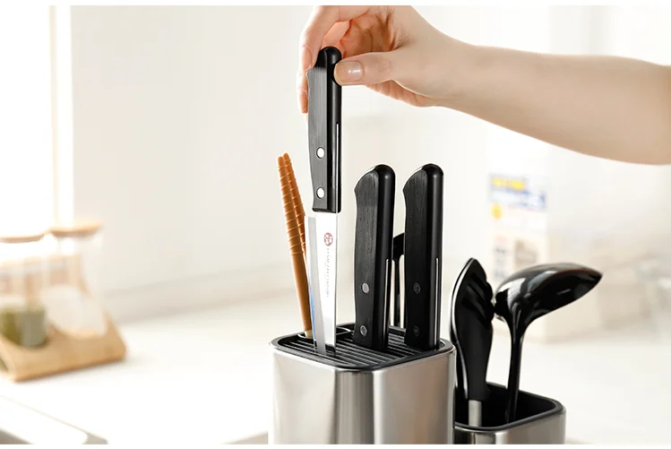 Stainless Steel Spoon Fork Knife Holder Kitchen Storage Rack Kitchen