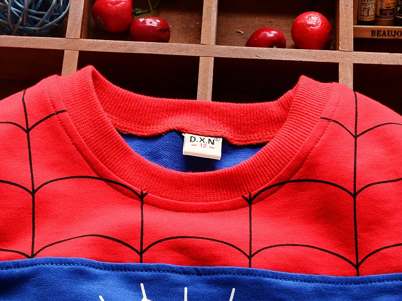 Autumn Boys Clothing Sets Kids Coat jacket+T Shirt+Pants 3 Pcs Children Sport Suits Baby Boys Spider Man Clothes Set