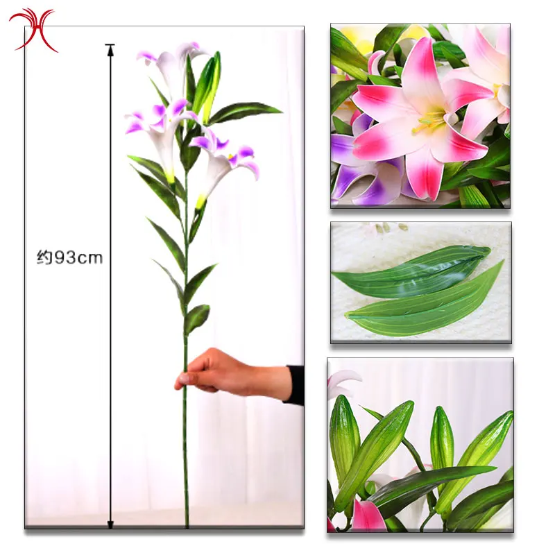 人工ユリ 3 ヘッドユリ造花ウェディングパーティーの装飾花束 Buy 造花ユリ 造花のブーケ 造花結婚式のため Product On Alibaba Com