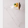 Custom clear furniture plastic rectangle serving tea table acrylic folding coffee table