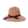 Hats Ribbon Ladies Large Wide Brim Summer Beach Straw Hat